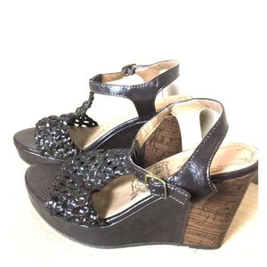 Jellypop wedges 7.5 brown boho
